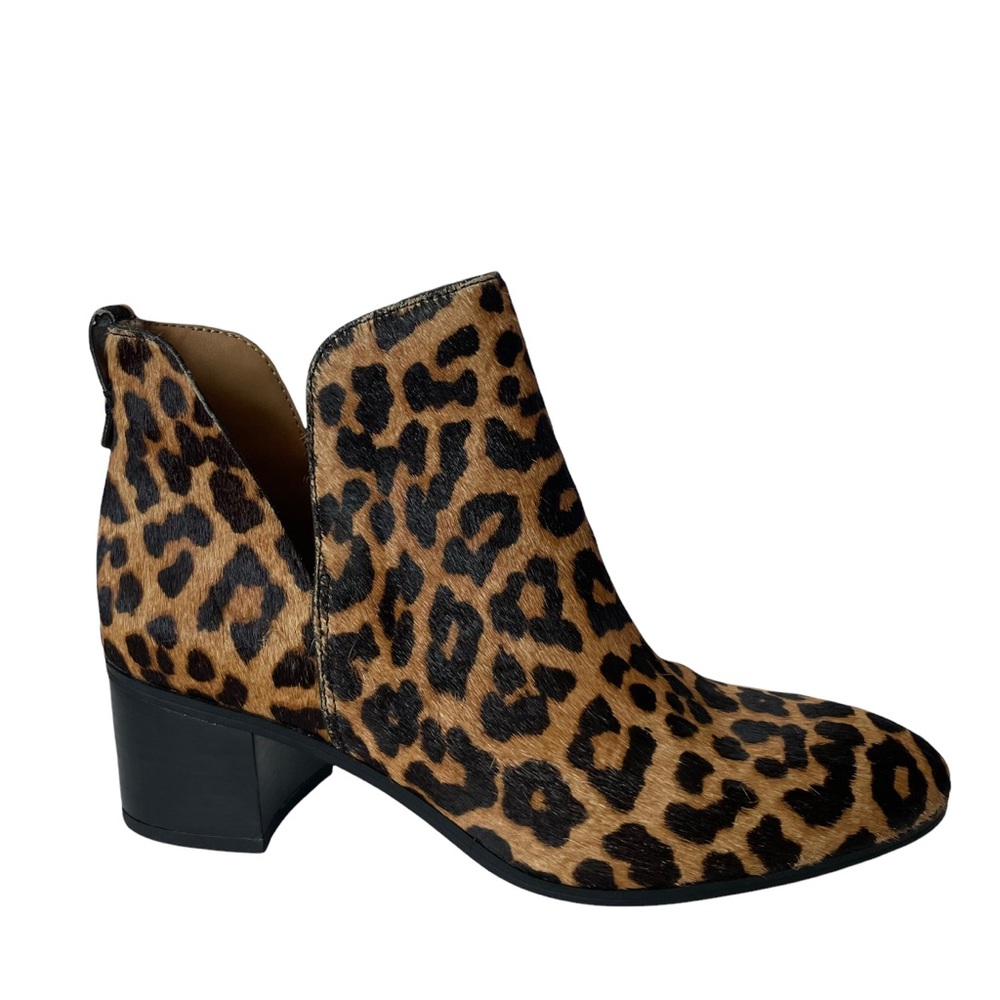 Franco Sarto Leopard Print Ankle Boots
